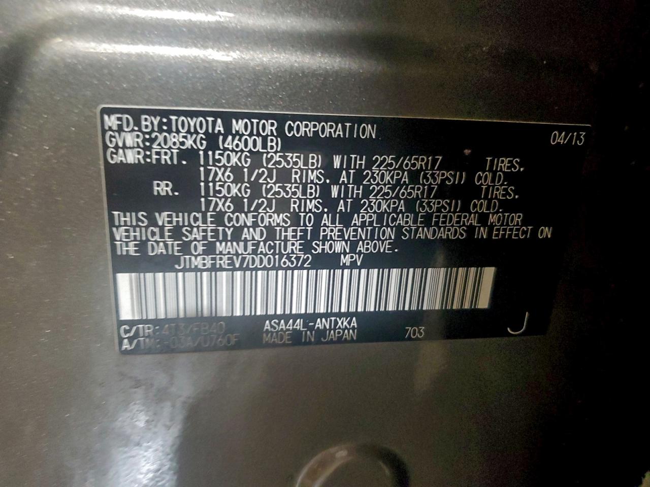 Toyota RAV4 Le Image 10